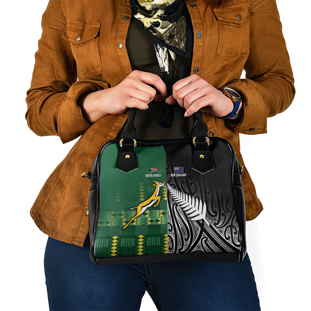 Rugby South Africa New Zealand Greatest Rivals Shoulder Handbag Tribal Motifs