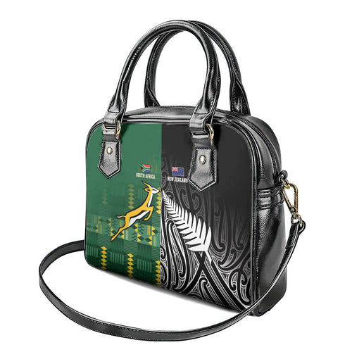 Rugby South Africa New Zealand Greatest Rivals Shoulder Handbag Tribal Motifs