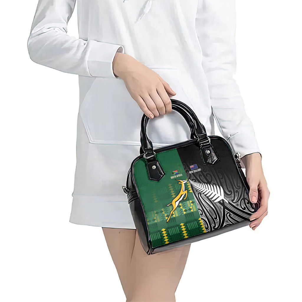 Rugby South Africa New Zealand Greatest Rivals Shoulder Handbag Tribal Motifs
