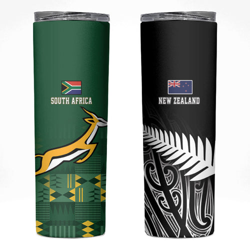 Rugby South Africa New Zealand Greatest Rivals Skinny Tumbler Tribal Motifs