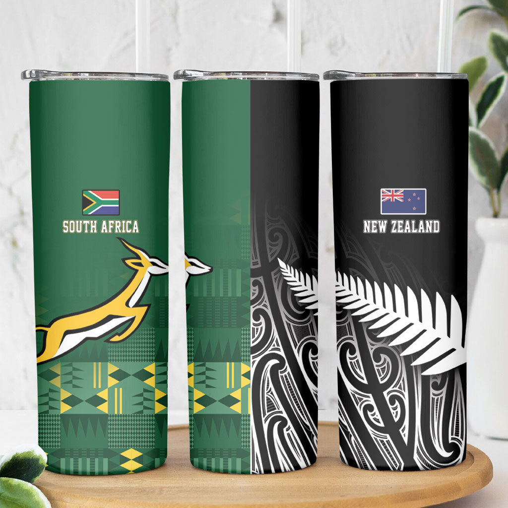 Rugby South Africa New Zealand Greatest Rivals Skinny Tumbler Tribal Motifs