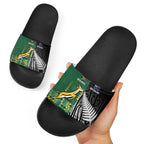 Rugby South Africa New Zealand Greatest Rivals Slide Sandals Tribal Motifs