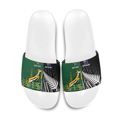 Rugby South Africa New Zealand Greatest Rivals Slide Sandals Tribal Motifs