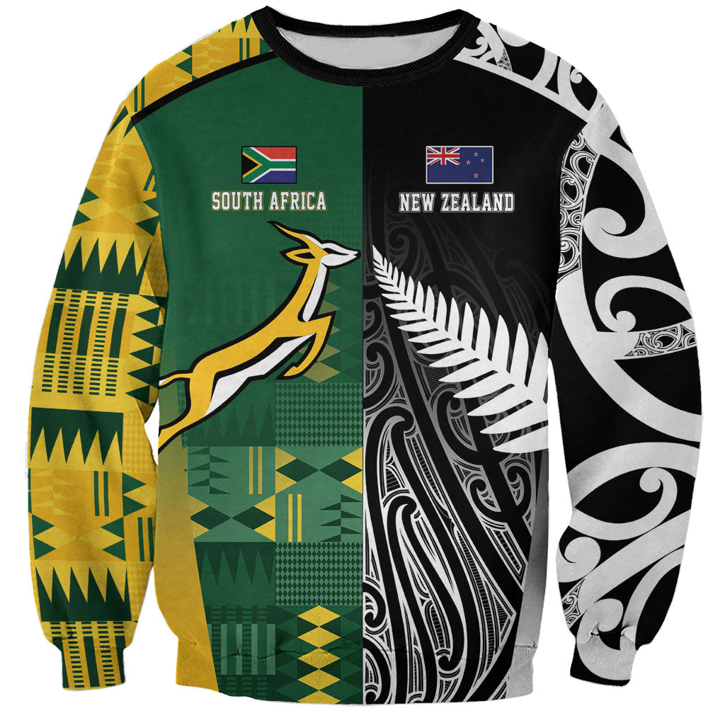 Custom Rugby South Africa New Zealand Greatest Rivals Sweatshirt Tribal Motifs