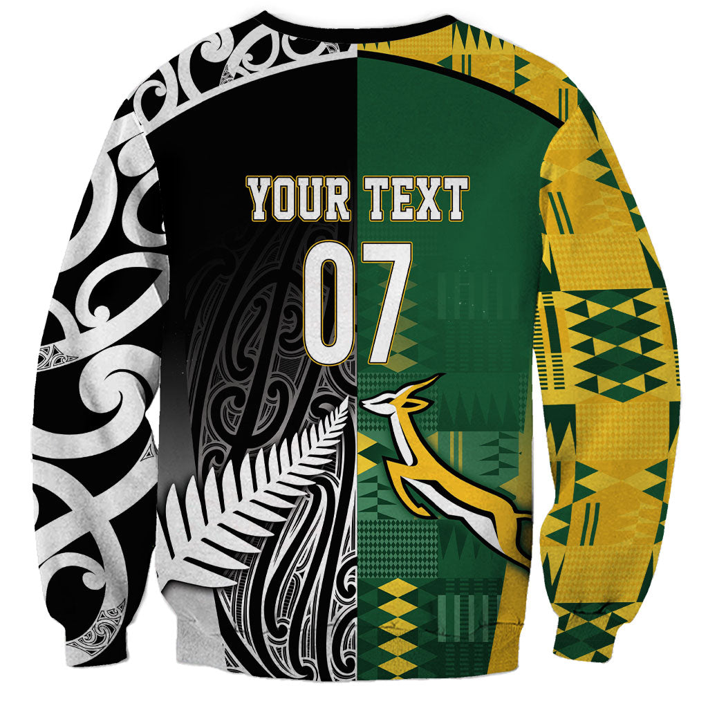 Custom Rugby South Africa New Zealand Greatest Rivals Sweatshirt Tribal Motifs