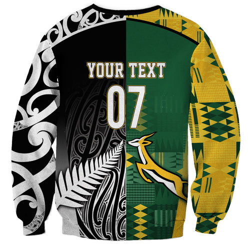 Custom Rugby South Africa New Zealand Greatest Rivals Sweatshirt Tribal Motifs