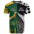 Custom Rugby South Africa New Zealand Greatest Rivals T Shirt Tribal Motifs