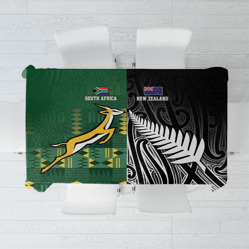 Rugby South Africa New Zealand Greatest Rivals Tablecloth Tribal Motifs