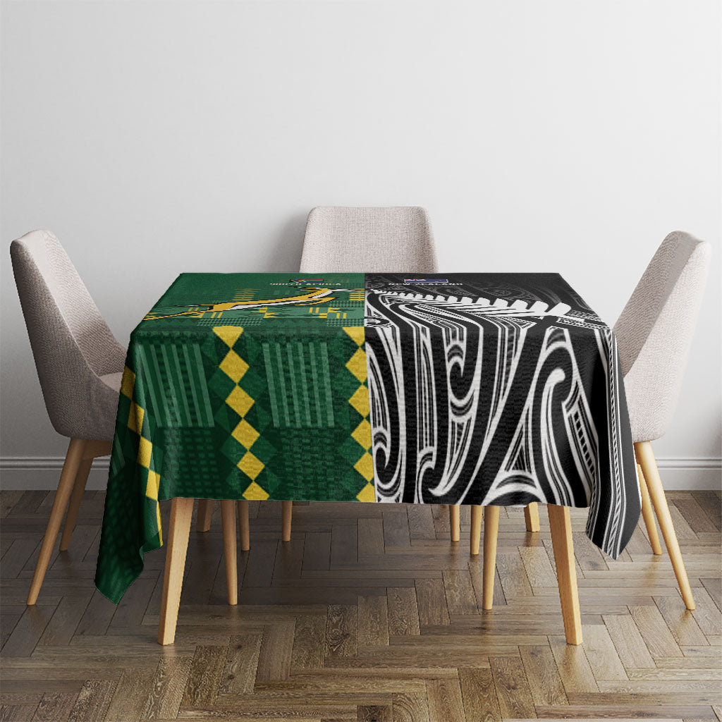 Rugby South Africa New Zealand Greatest Rivals Tablecloth Tribal Motifs