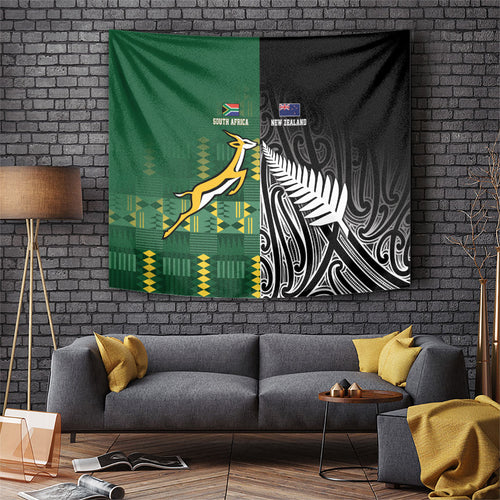 Rugby South Africa New Zealand Greatest Rivals Tapestry Tribal Motifs