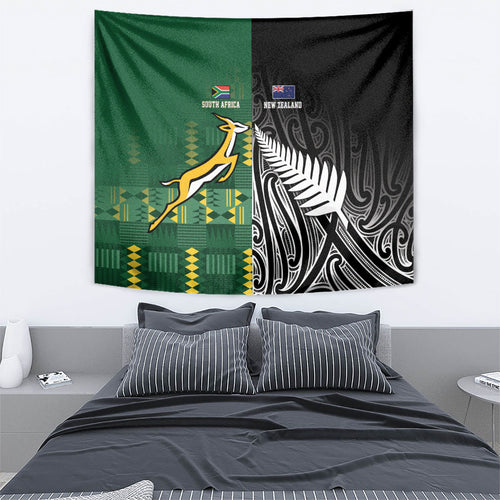 Rugby South Africa New Zealand Greatest Rivals Tapestry Tribal Motifs