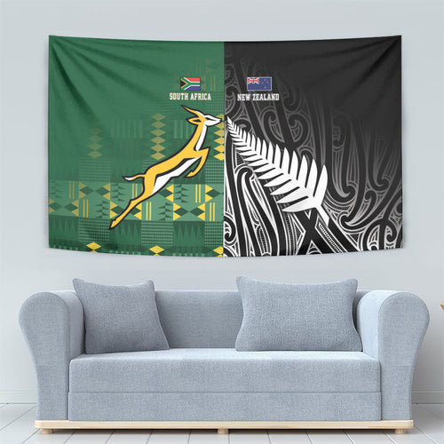 Rugby South Africa New Zealand Greatest Rivals Tapestry Tribal Motifs