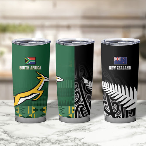 Rugby South Africa New Zealand Greatest Rivals Tumbler Cup Tribal Motifs