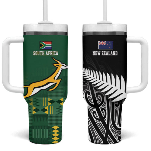 Rugby South Africa New Zealand Greatest Rivals Tumbler With Handle Tribal Motifs