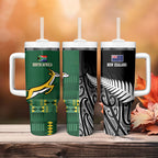 Rugby South Africa New Zealand Greatest Rivals Tumbler With Handle Tribal Motifs