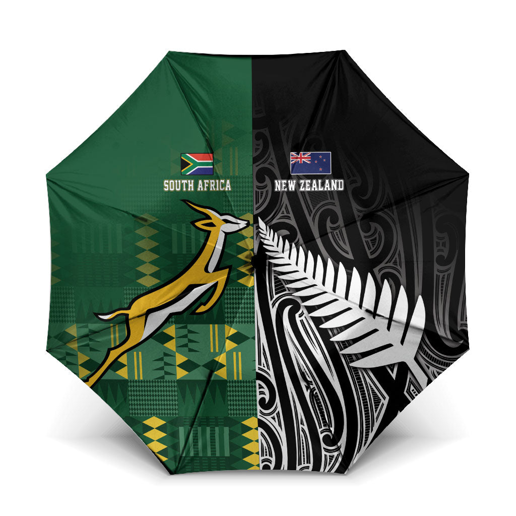 Rugby South Africa New Zealand Greatest Rivals Umbrella Tribal Motifs