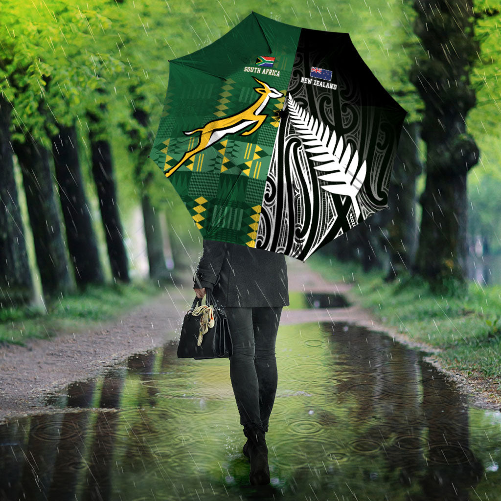 Rugby South Africa New Zealand Greatest Rivals Umbrella Tribal Motifs