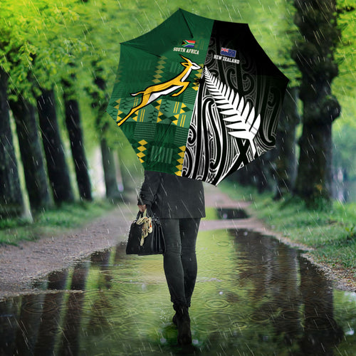 Rugby South Africa New Zealand Greatest Rivals Umbrella Tribal Motifs