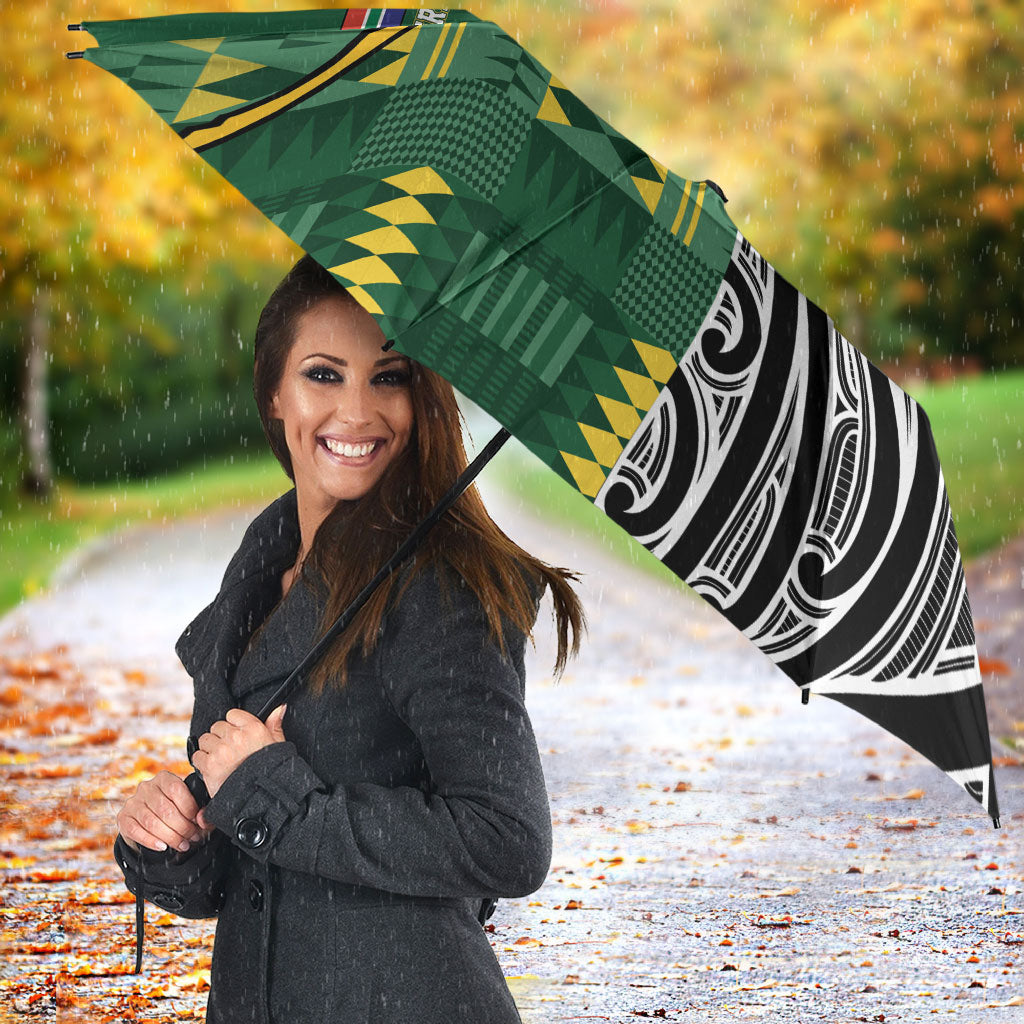 Rugby South Africa New Zealand Greatest Rivals Umbrella Tribal Motifs