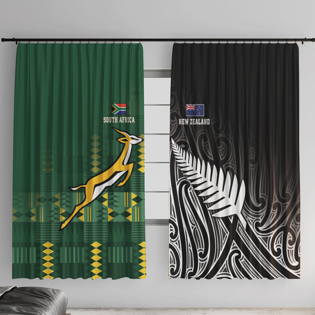 Rugby South Africa New Zealand Greatest Rivals Window Curtain Tribal Motifs
