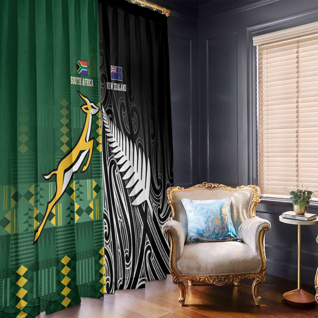 Rugby South Africa New Zealand Greatest Rivals Window Curtain Tribal Motifs
