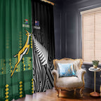 Rugby South Africa New Zealand Greatest Rivals Window Curtain Tribal Motifs