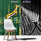 Rugby South Africa New Zealand Greatest Rivals Window Curtain Tribal Motifs