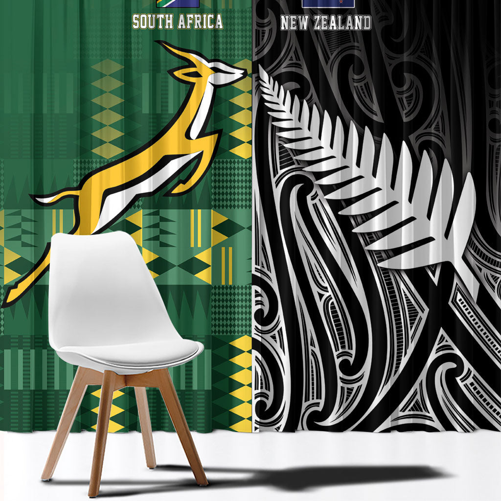 Rugby South Africa New Zealand Greatest Rivals Window Curtain Tribal Motifs