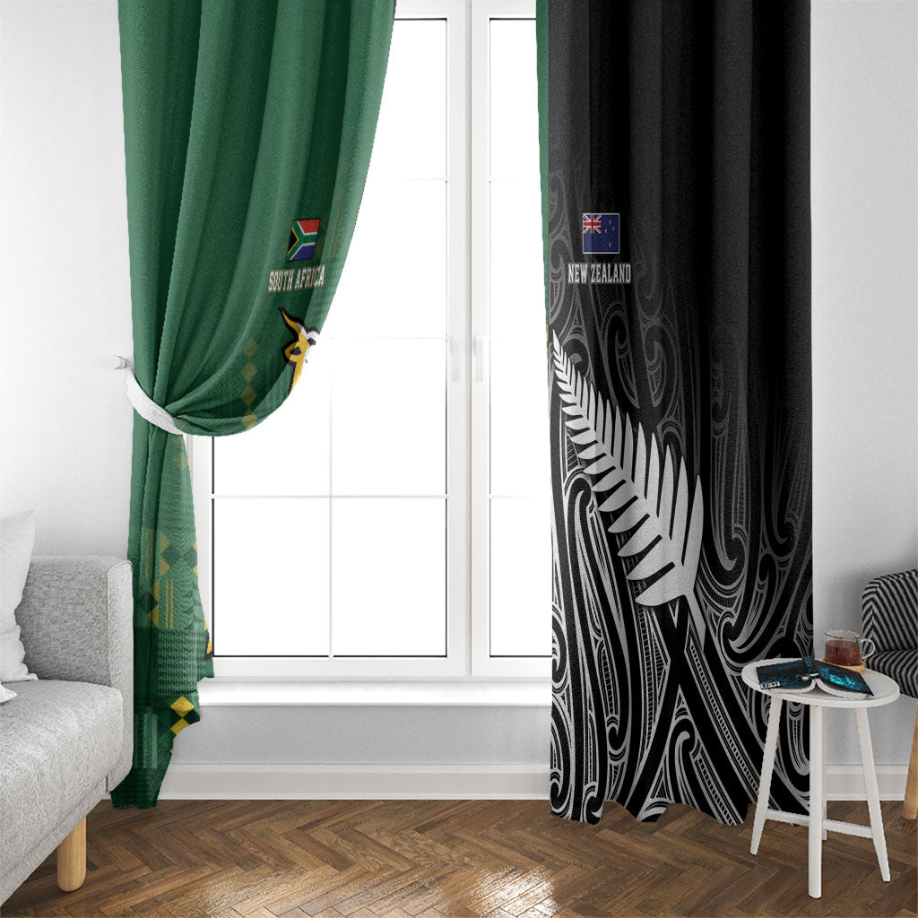 Rugby South Africa New Zealand Greatest Rivals Window Curtain Tribal Motifs