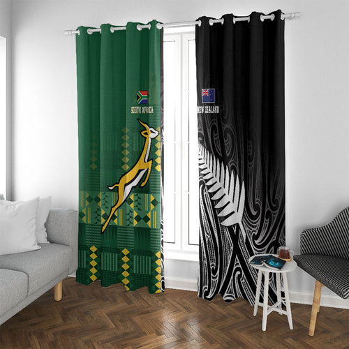 Rugby South Africa New Zealand Greatest Rivals Window Curtain Tribal Motifs