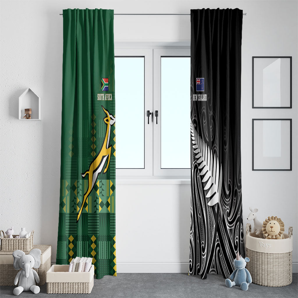 Rugby South Africa New Zealand Greatest Rivals Window Curtain Tribal Motifs