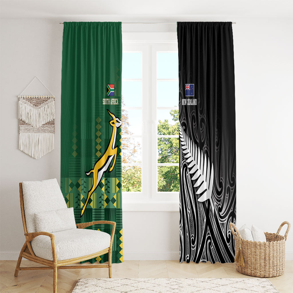 Rugby South Africa New Zealand Greatest Rivals Window Curtain Tribal Motifs