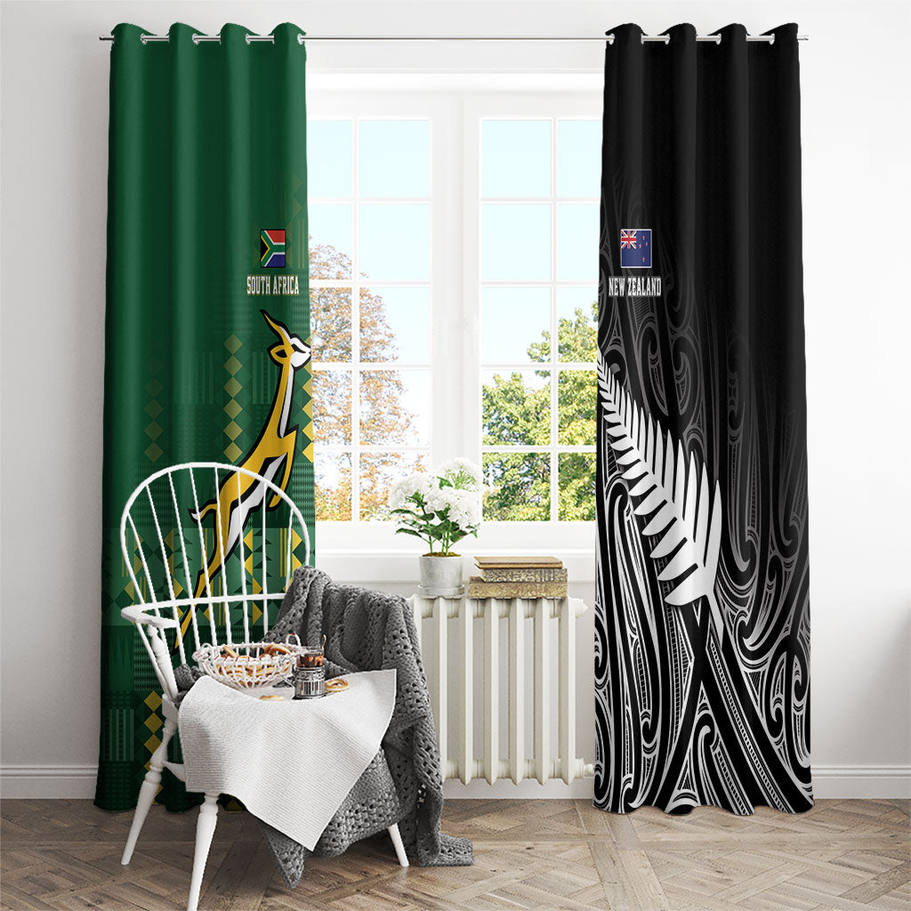 Rugby South Africa New Zealand Greatest Rivals Window Curtain Tribal Motifs