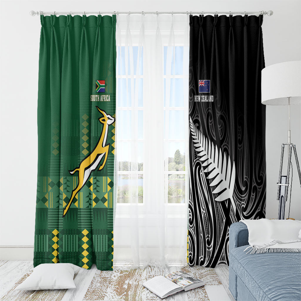 Rugby South Africa New Zealand Greatest Rivals Window Curtain Tribal Motifs