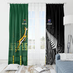 Rugby South Africa New Zealand Greatest Rivals Window Curtain Tribal Motifs