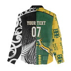 Custom Rugby South Africa New Zealand Greatest Rivals Women Casual Shirt Tribal Motifs