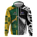Custom Rugby South Africa New Zealand Greatest Rivals Zip Hoodie Tribal Motifs