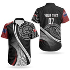 Aotearoa Maori Rugby Custom Couples Matching Tank Maxi Dress and Hawaiian Shirt Kapa O Pango