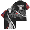 Aotearoa Maori Rugby Custom Family Matching Mermaid Dress and Hawaiian Shirt Kapa O Pango