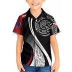 Aotearoa Maori Rugby Custom Kid Hawaiian Shirt Kapa O Pango