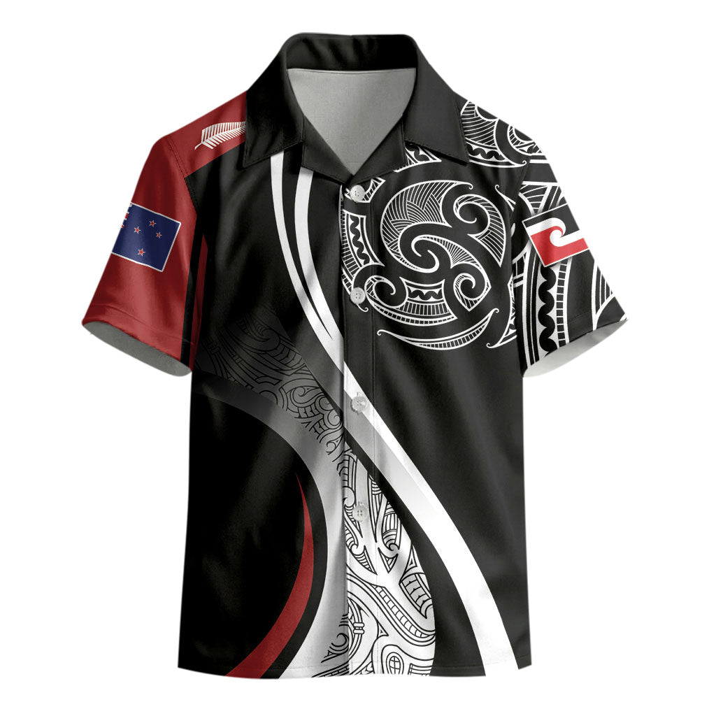 Aotearoa Maori Rugby Custom Kid Hawaiian Shirt Kapa O Pango