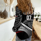 Aotearoa Maori Rugby Custom Women Casual Shirt Kapa O Pango