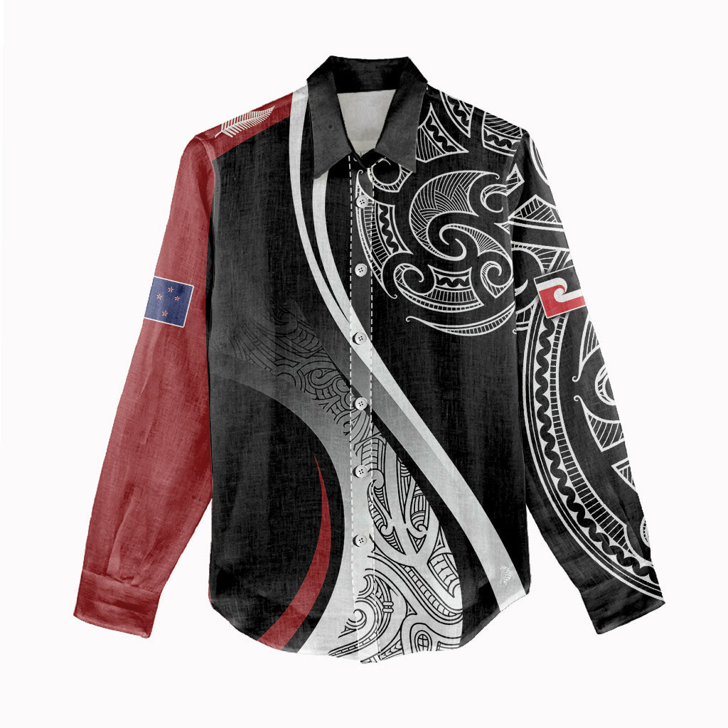 Aotearoa Maori Rugby Custom Women Casual Shirt Kapa O Pango