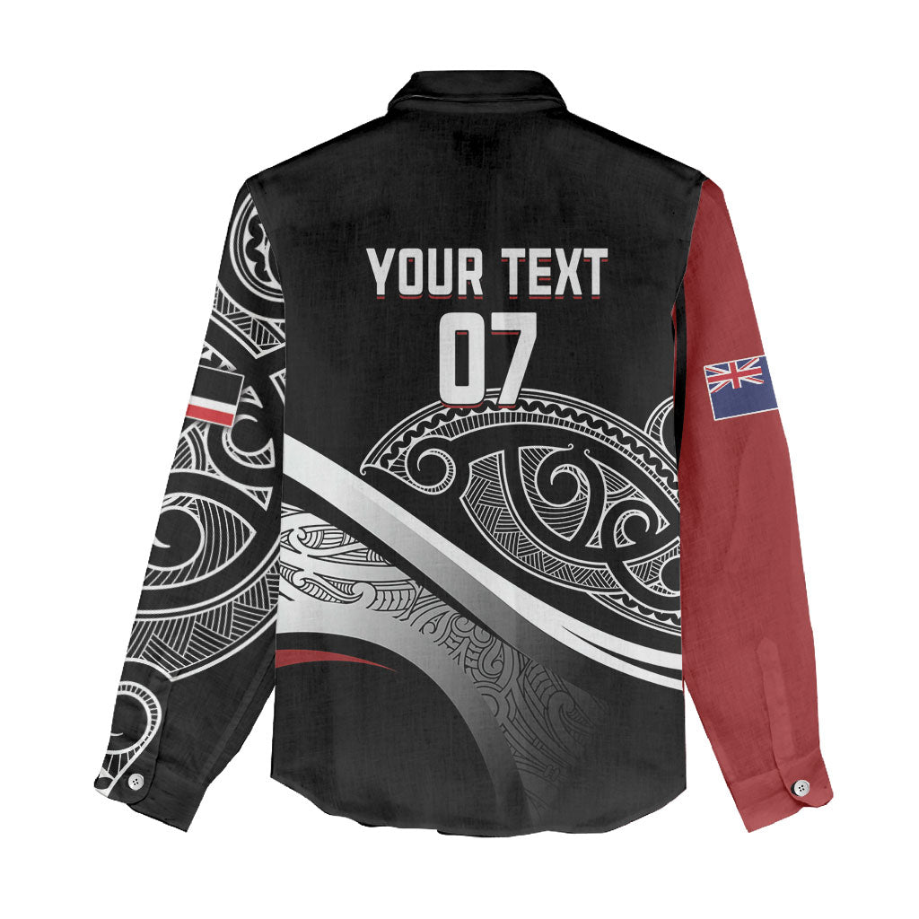 Aotearoa Maori Rugby Custom Women Casual Shirt Kapa O Pango