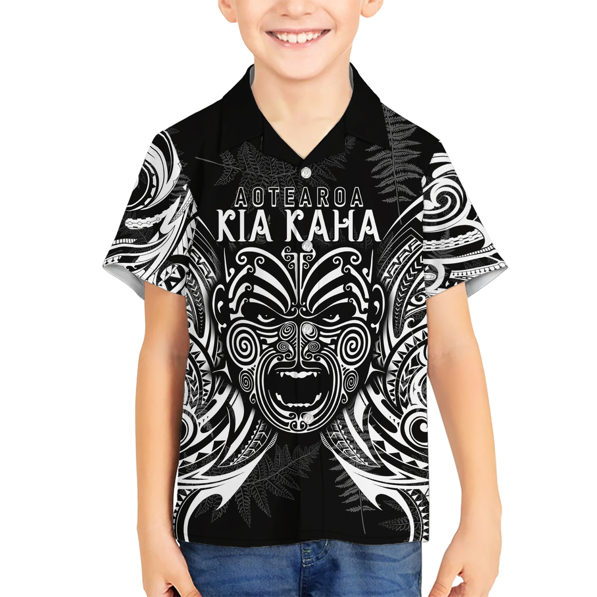 custom-new-zealand-rugby-kid-hawaiian-shirt-2023-world-cup-aotearoa-haka-face