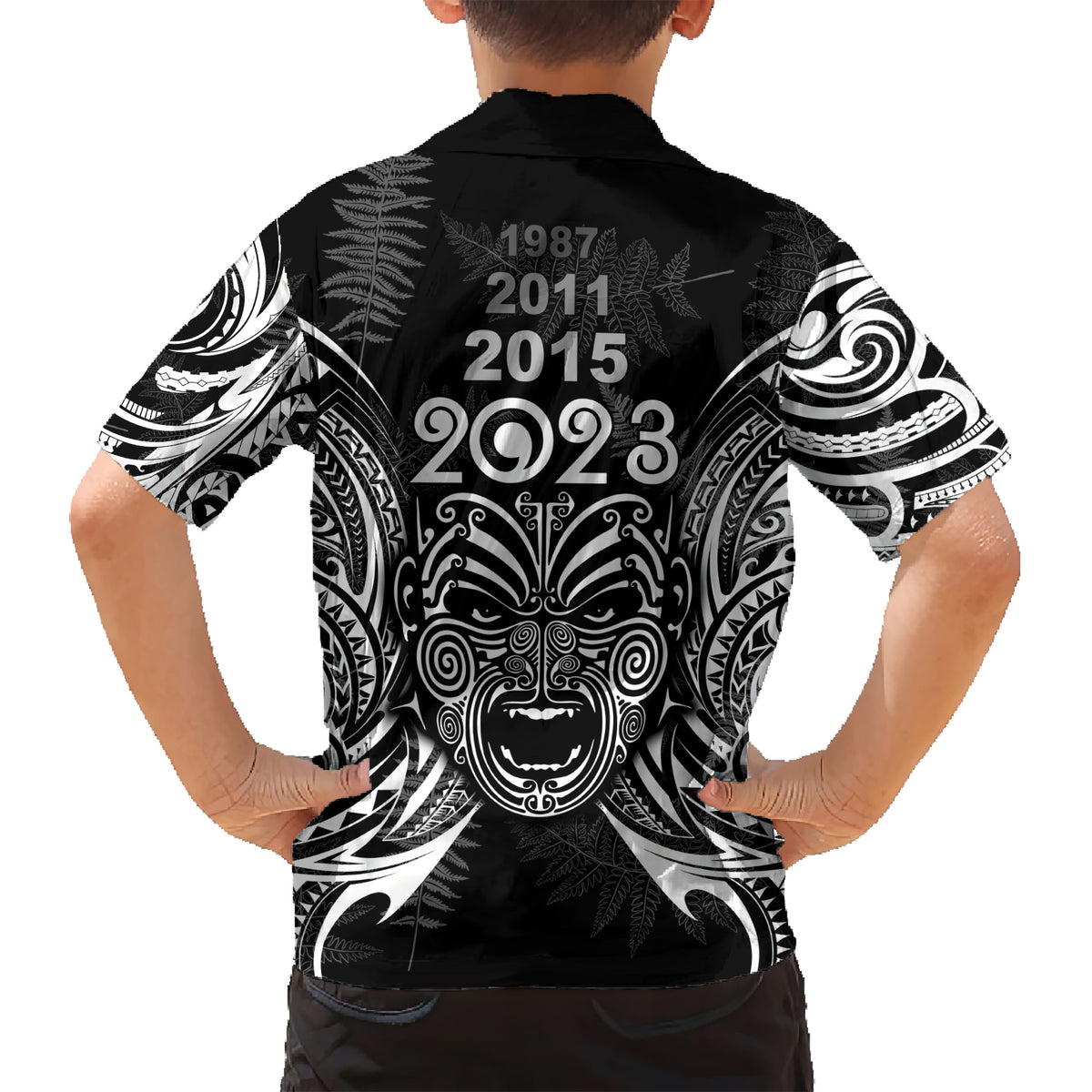 custom-new-zealand-rugby-kid-hawaiian-shirt-2023-world-cup-aotearoa-haka-face