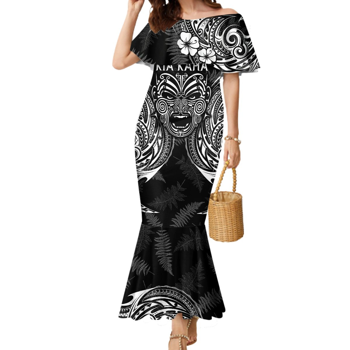 custom-new-zealand-rugby-mermaid-dress-2023-world-cup-aotearoa-haka-face