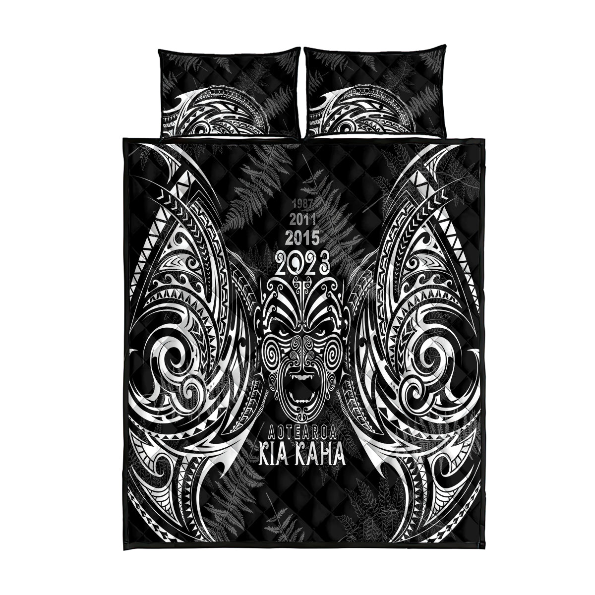 custom-new-zealand-rugby-quilt-bed-set-2023-world-cup-aotearoa-haka-face