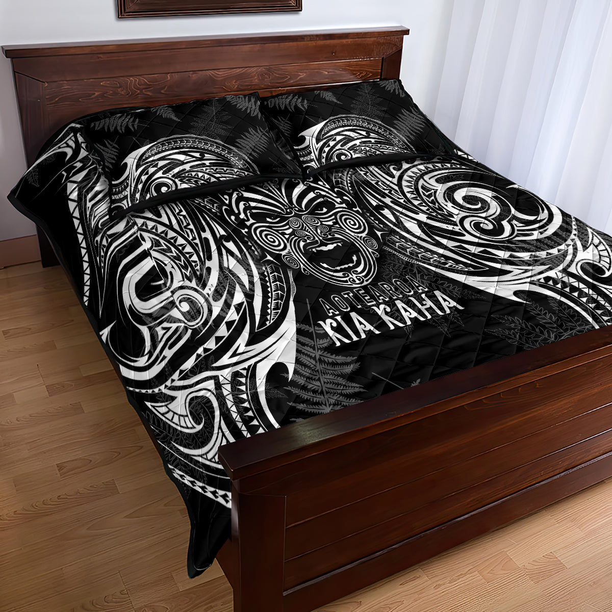 custom-new-zealand-rugby-quilt-bed-set-2023-world-cup-aotearoa-haka-face