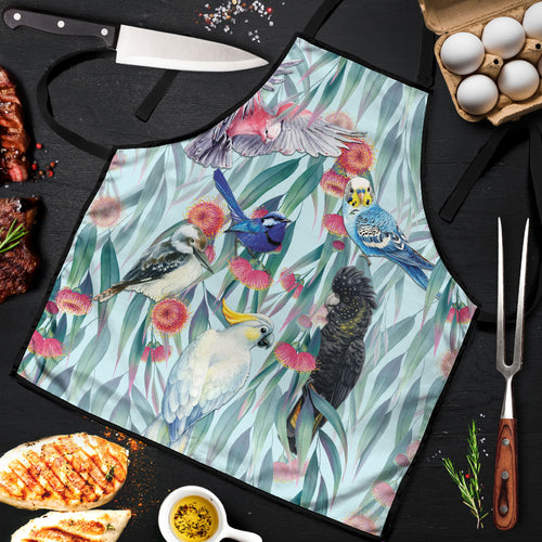 National Bird Week - Aussie Birds on Eucalyptus Apron Sky Blue